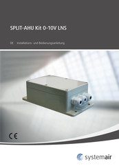 SystemAir SPLIT-AHU Kit 0-10V LNS Installations- Und Bedienungsanleitung