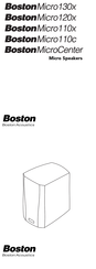 Boston Acoustics MicroCenter Installationsanleitung