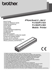 Brother Pocket Jet PJ-522 Installationsanleitung