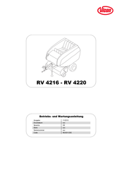 Vicon RV 4220 Betriebs- Und Wartungsanleitung