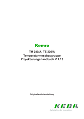 Keba Kemro TE 220/A Projektierungshandbuch