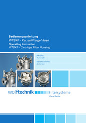 Wolf-Technik WTBKF Serie Bedienungsanleitung