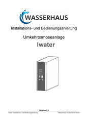 Wasserhaus Iwater Installations- Und Bedienungsanleitung