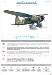 eduard Lysander Mk.III Bauanleitung