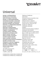 Duravit Universal UV0650 009 Montage- Und Pflegeanleitung