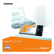 Siemens Gigaset PC Card 108 Kurzbedienungsanleitung