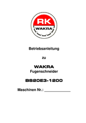 WAKRA BS20E3-1200 Betriebsanleitung