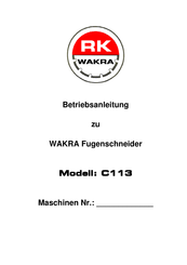 WAKRA C113 Betriebsanleitung