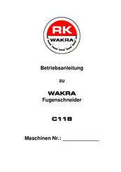 WAKRA C118 Betriebsanleitung