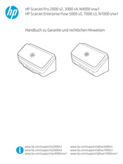 HP ScanJet Enterprise Flow N7000 snw1 Handbuch Zu Garantie Und Rechtlichen Hinweisen