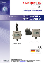 GREISINGER EASYLOG 40NS K Betriebsanleitung
