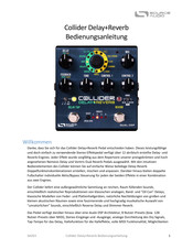 Source Audio Collider Delay+Reverb Bedienungsanleitung
