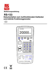 RS Pro RS-133 Bedienungsanleitung