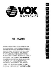 VOX electronics HT-9920R Bedienungsanleitung