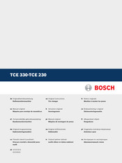 Bosch TCE 330-TCE 230 Originalbetriebsanleitung