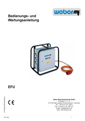 Weber mt EFU 3,8 Bedienungs- Und Wartungsanleitung