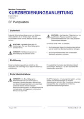 Nordson EP serie Kurzbedienungsanleitung
