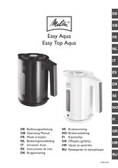 Melitta Easy Aqua Bedienungsanleitung