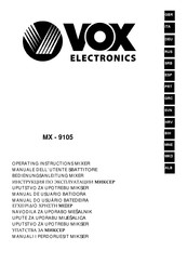 VOX electronics MX - 9105 Bedienungsanleitung