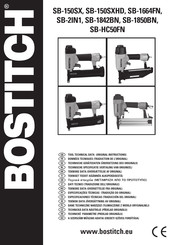 Bostitch SB-1664FN Technische Gerätedaten (Übersetzung Des Originals