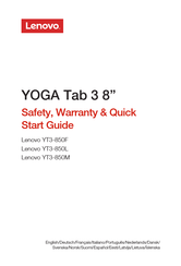 Lenovo YOGA Tab 3 8 Serie Sicherheit, Garantie & Schnellstart