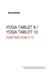 Lenovo YOGA TABLET 10 Kurzanleitung