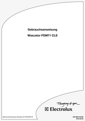 Electrolux Wascator FOM71 CLS Gebrauchsanweisung