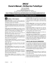Drieaz Ace TurboDryer Bedienungshandbuch