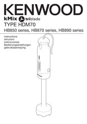 Kenwood kMix Triblade HB850 Serie Bedienungsanleitungen