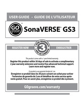 Go groove SonaVERSE GS3 Bedienungsanleitung