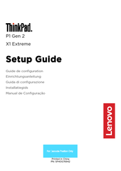 Lenovo ThinkPad X1 Extreme Einrichtungsanleitung