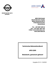 Addi-Data APCI-2200 Technisches Referenzhandbuch
