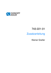 Dürkopp Adler 743-221-01 Zusatzanleitung