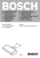 Bosch BBZ Serie Gebrauchsanweisung