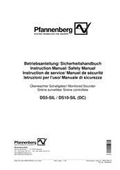 Pfannenberg DS10-SIL Betriebsanleitung/Sicherheitshandbuch
