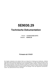 B&R 5E9030.29 Technische Dokumentation