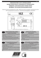 Rib SEZ serie Betriebs- Und Installationsanweisungen