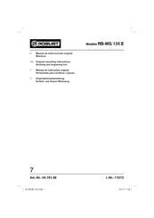 Robust RB-MG 135 E Originalbetriebsanleitung