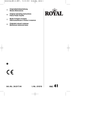 Royal RBC 41 Originalbetriebsanleitung