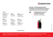 Bernstein D-SU1 W Betriebs- Und Montageanleitung