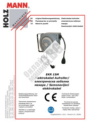 HOLZMANN-MASCHINEN EKR 15M Original Bedienungsanleitung