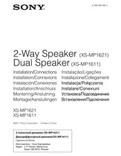 Sony XS-MP1621 Montering/Anslutning