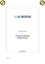 Air Aroma Ecoscent Remote Single Installationsanleitung