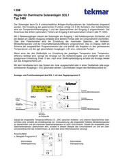Tekmar SOL1 2480 Bedienungsanleitung