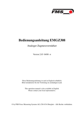 Fms EMGZ308 Bedienungsanleitung