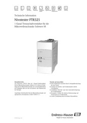 Endress+Hauser Nivotester FTR325 Technische Information