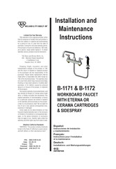 T&S B-1171 Installations- Und Wartungsanleitungen