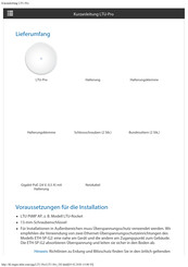 Ubiquiti LTU-Pro Kurzanleitung