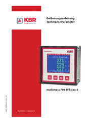 Kbr multimess F96 TFT-xxx-5 serie Bedienungsanleitung