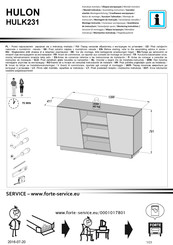 Forte HULON HULK231 Montageanleitung